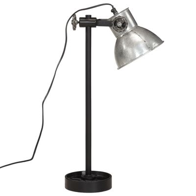 vidaXL Stolová lampa 25 W starožitná strieborná 15x15x55 cm E27