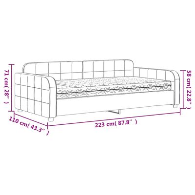 vidaXL Denná posteľ s matracom žltá 100x200 cm zamat