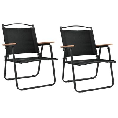 vidaXL Kempingové stoličky 2 ks čierne 54x55x78 cm oxfordská látka