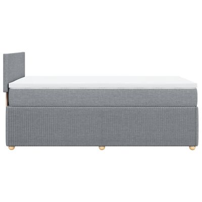 vidaXL Boxspring posteľ s matracom bledosivý 100x200 cm látka