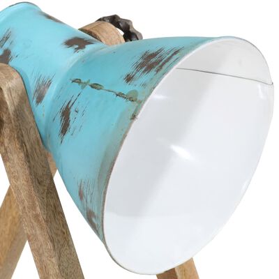 vidaXL Stolová lampa 25 W šmuhovaná modrá 30x17x40 cm E27