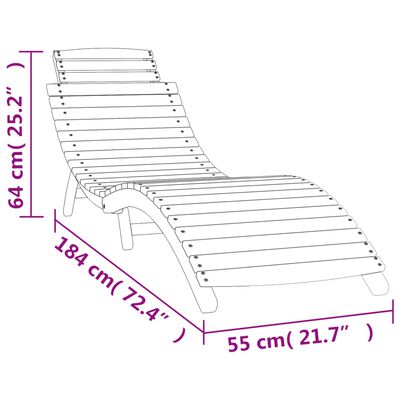 vidaXL Lehátko biele 184x55x64 akáciové masívne drevo