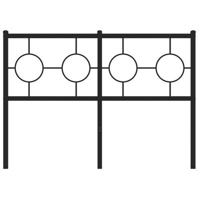 vidaXL Kovové čelo postele čierne 120 cm