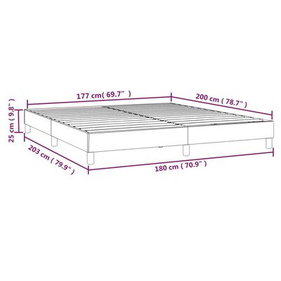 vidaXL Rám na boxspring posteľ, hnedý 180x200 cm, umelá koža