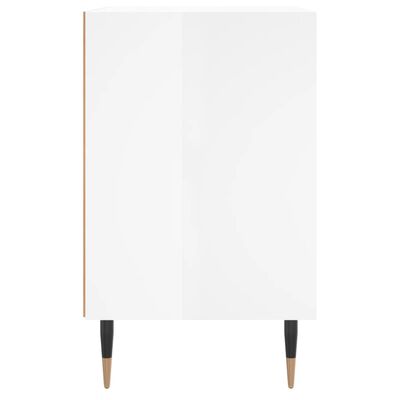 vidaXL Nočné skrinky 2 ks lesklé biele 40x30x50 cm kompozitné drevo