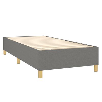 vidaXL Boxspring posteľ s matracom tmavosivá 90x200 cm látka