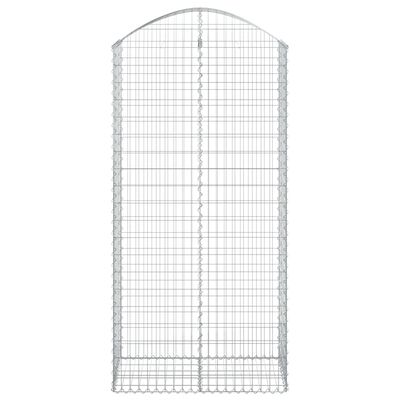 vidaXL Oblúkový gabionový kôš 100x50x200/220 cm pozinkované železo