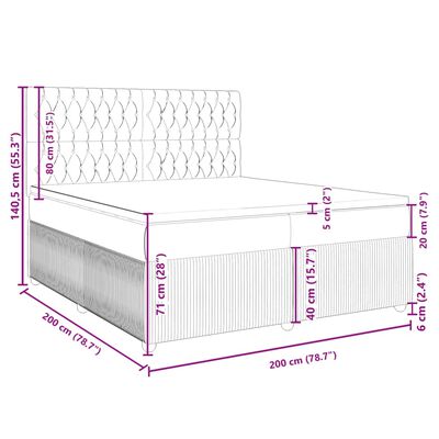 vidaXL Boxspring posteľ s matracom tmavohnedá 200x200 cm látka