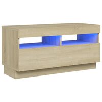 vidaXL TV skrinka s LED svetlami dub sonoma 80x35x40 cm