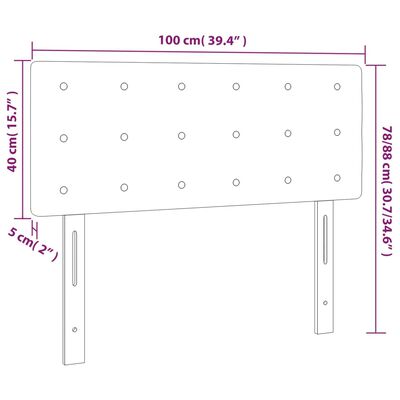 vidaXL Čelo postele tmavozelené 100x5x78/88 cm zamat