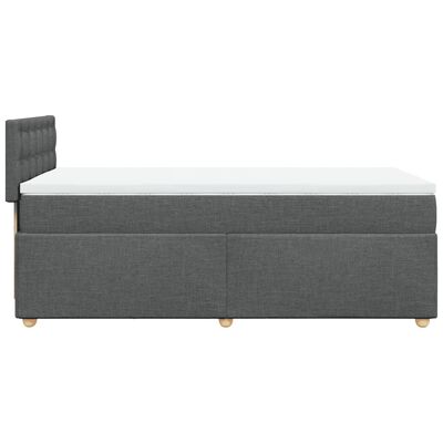 vidaXL Boxspring posteľ s matracom tmavosivá 90x190 cm látka