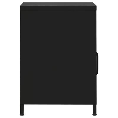 vidaXL Nočné stolíky 2 ks čierne 35x35x51 cm oceľ