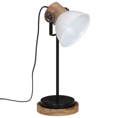 vidaXL Stolová lampa 25 W biela 17x17x50 cm E27