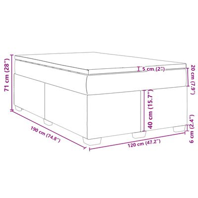 vidaXL Boxspring posteľ s matracom, tmavozelená 120x190cm, zamat