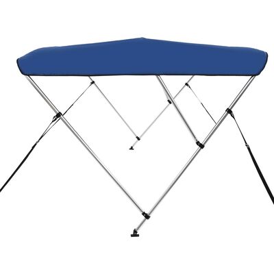 vidaXL Strieška Bimini s 3 oblúkmi, modrá 183x140x137 cm