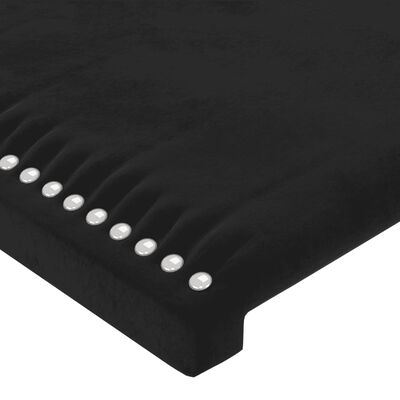 vidaXL Posteľný rám boxspring s matracom čierny 90x190 cm zamat