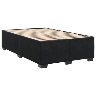 vidaXL Boxspring posteľ s matracom čierna 120x190 cm zamat