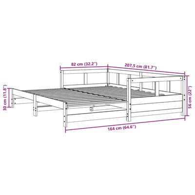 vidaXL Denná posteľ s matracom 80x200 cm masívna borovica