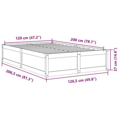 vidaXL Posteľ s matracom 120x200 cm borovicový masív