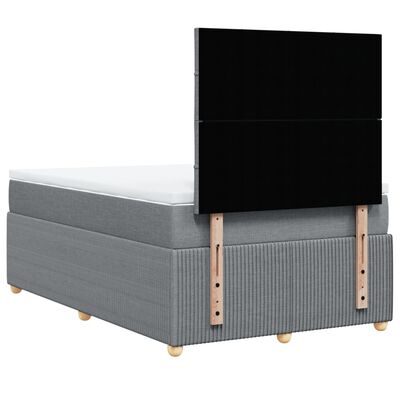 vidaXL Boxspring posteľ s matracom bledosivá 120x190 cm látka