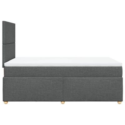 vidaXL Boxspring posteľ s matracom, tmavosivá 120x190 cm, látka