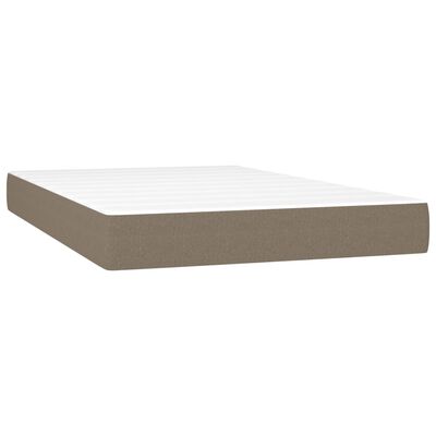 vidaXL Boxspring posteľ s matracom sivohnedý 120x200 cm látka