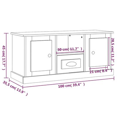 vidaXL TV skrinka betónová sivá 100x35,5x45 cm kompozitné drevo