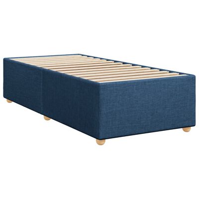 vidaXL Posteľný rám boxspring s matracom modrý 90x200 cm látka