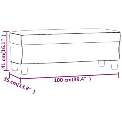 vidaXL Lavička hnedá 100x35x41 cm umelá koža