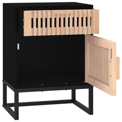 vidaXL Nočný stolík čierny 40x30x55,5 cm kompozitné drevo a železo