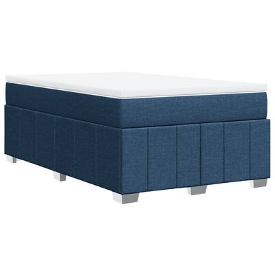 vidaXL Boxspring posteľ s matracom modrá 120x200 cm látka