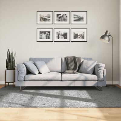 vidaXL Shaggy koberec PAMPLONA, vysoký vlas, moderný, sivý 160x230 cm