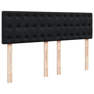 vidaXL Posteľný rám boxspring s matracom čierny 140x190 cm zamat