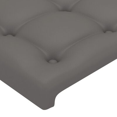 VidaXL Čelo postele sivé 183x16x78/88 cm umelá koža