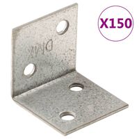 vidaXL Uhlové konzoly 150 ks 2 mm 30x25x30 mm pozinkovaná oceľ