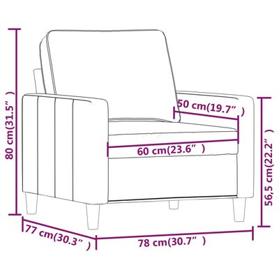 vidaXL Kreslo ružové 60 cm zamat