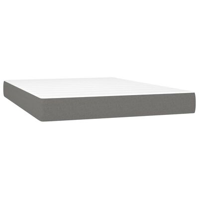 vidaXL Boxspring posteľ s matracom tmavosivá 140x200 cm látka