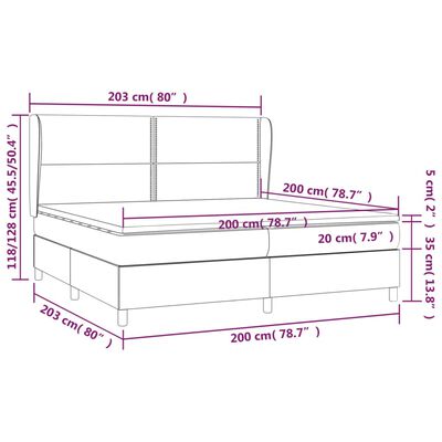 vidaXL Boxspring posteľ s matracom tmavohnedá 200x200 cm látka