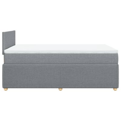 vidaXL Boxspring posteľ s matracom bledosivá 120x190 cm látka