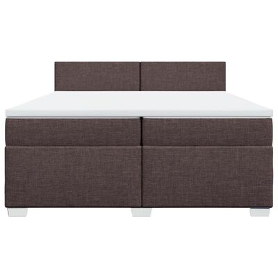 vidaXL Boxspring posteľ s matracom tmavohnedá 200x200 cm látka