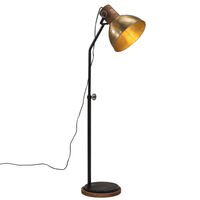 vidaXL Podlahová lampa 25 W starožitná mosadzná 30x30x100-150 cm E27