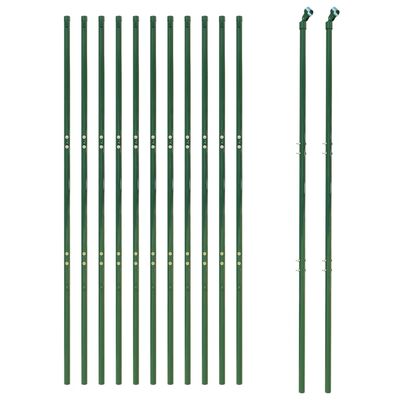 vidaXL Drôtený plot, zelený 2,2x25 m, pozinkovaná oceľ
