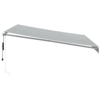 vidaXL Automaticky zaťahovacia markíza LED antracit a biela 400x300 cm