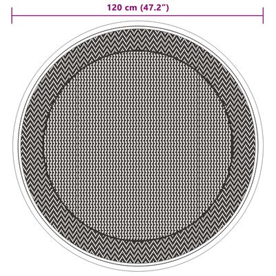 vidaXL Vonkajší koberec zelený Ø120 cm PP