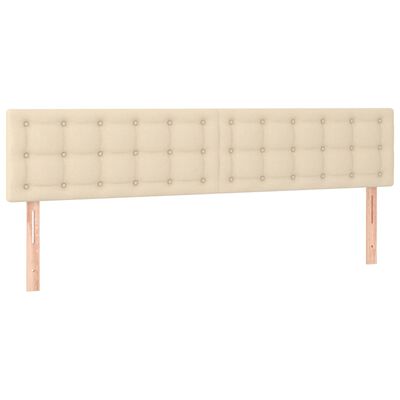 vidaXL Posteľný rám boxspring s matracom krémový 160x200 cm látka