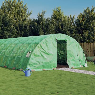 vidaXL Fóliovník s oceľovým rámom zelený 40 m² 8x5x2,3 m