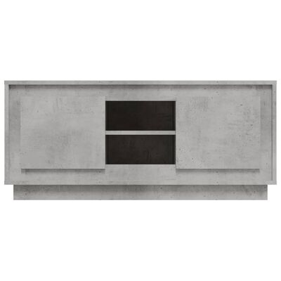 vidaXL TV skrinka betónová sivá 102x35x45 cm spracované drevo