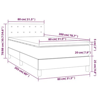 vidaXL Posteľný rám boxsping s matracom ružový 80x200 cm zamat