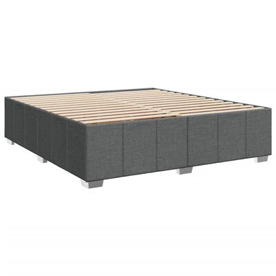 vidaXL Boxspring posteľ s matracom tmavosivá 200x200 cm látka