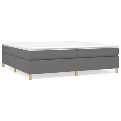 vidaXL Rám na boxspring posteľ tmavosivý 200x200 cm látka